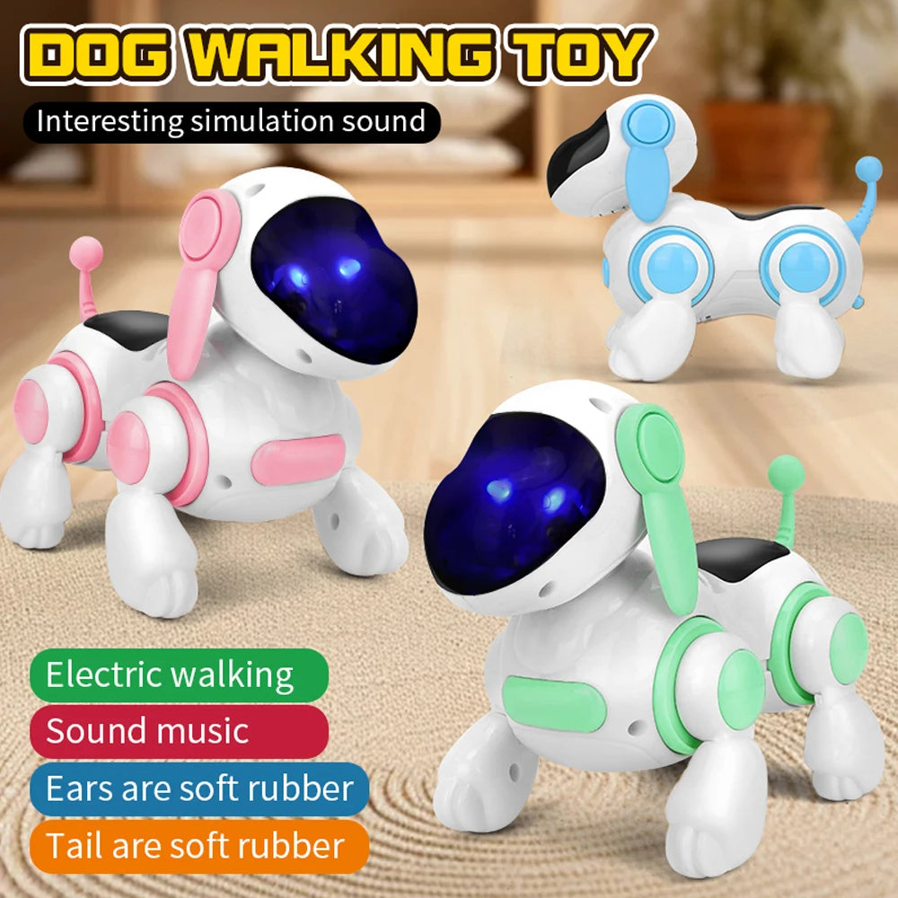 Intelligente Interattivo Robot Dog Simulato Camminata Luce Suono Musica Educativa per bambini Crawling, Canto e Interattivo 2026