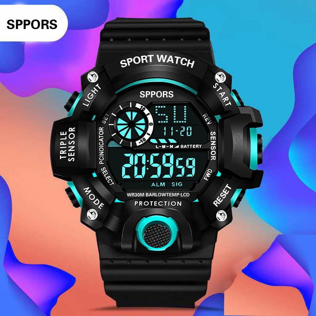 Orologio da uomo Multifunzionale Impermeabile Allarme luminoso