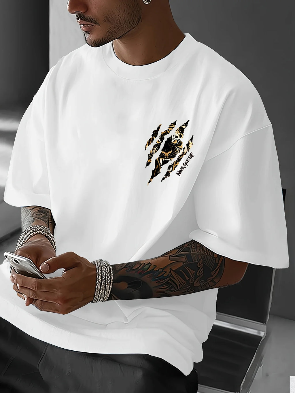 T-shirt da uomo estiva in 100% cotone