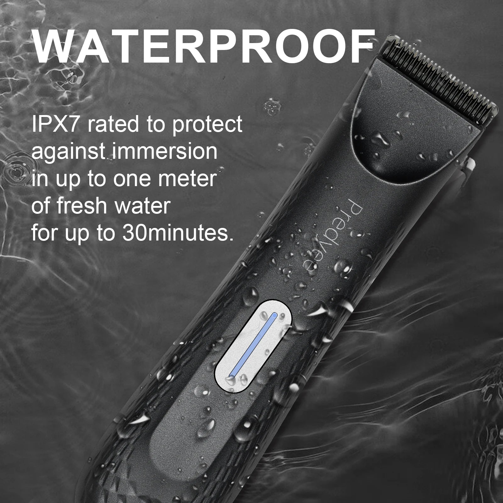Rifinitore elettrico per peli maschile impermeabile con lama in ceramica