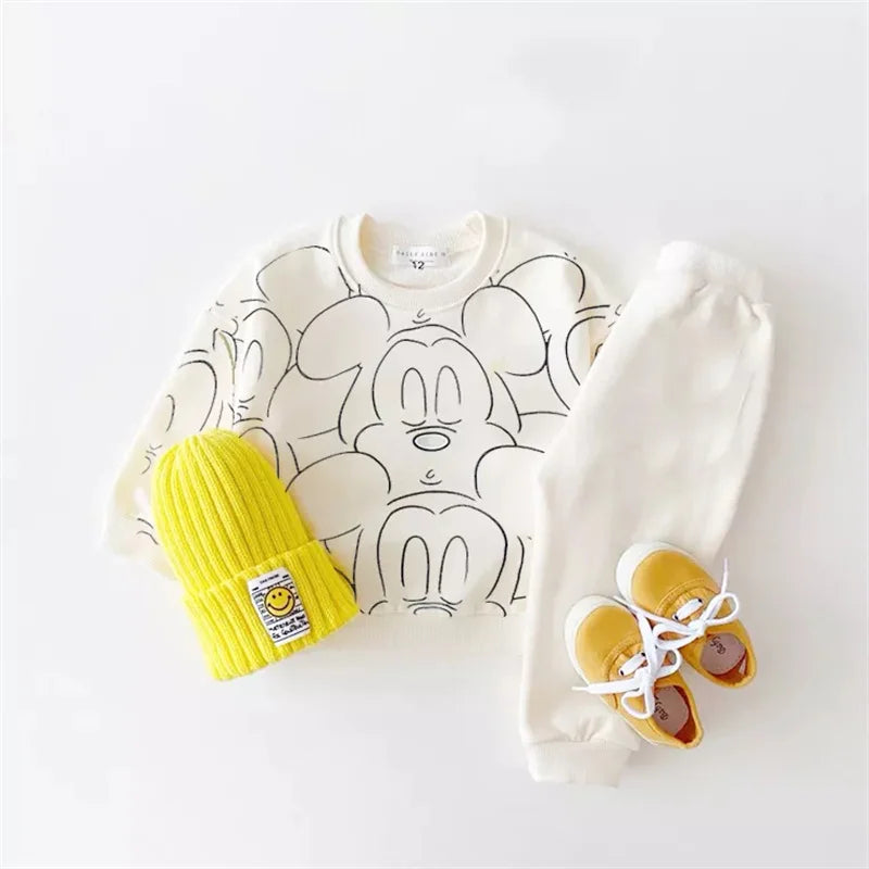 Completo tuta T-shirt+pantaloni per bambini Cartoon design