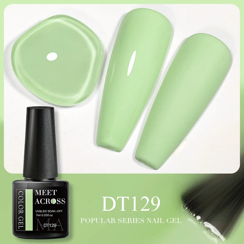 MEET ACROSS 5ml Gel Smalto per unghie Nail Art Top Gel tutti i colori