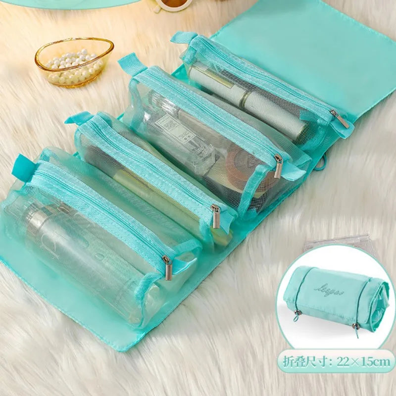 Borsa cosmetica pieghevole portatile 4 in 1