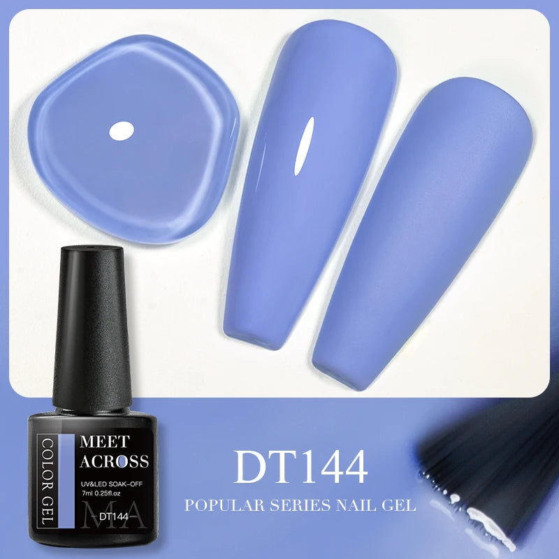 MEET ACROSS 5ml Gel Smalto per unghie Nail Art Top Gel tutti i colori