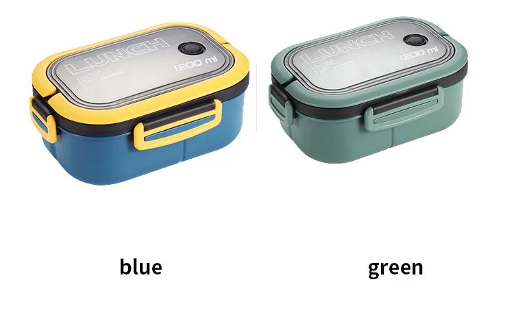 Scatola per il pranzo  a doppio strato Scomparto portatile Scatola per alimenti per frutta Scatola per pranzo al microonde con forchetta e cucchiaio Scatola fresca da picnic