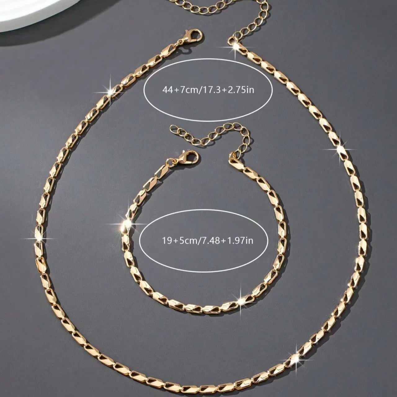 set collana e bracciale da donna lussuosi e alla moda