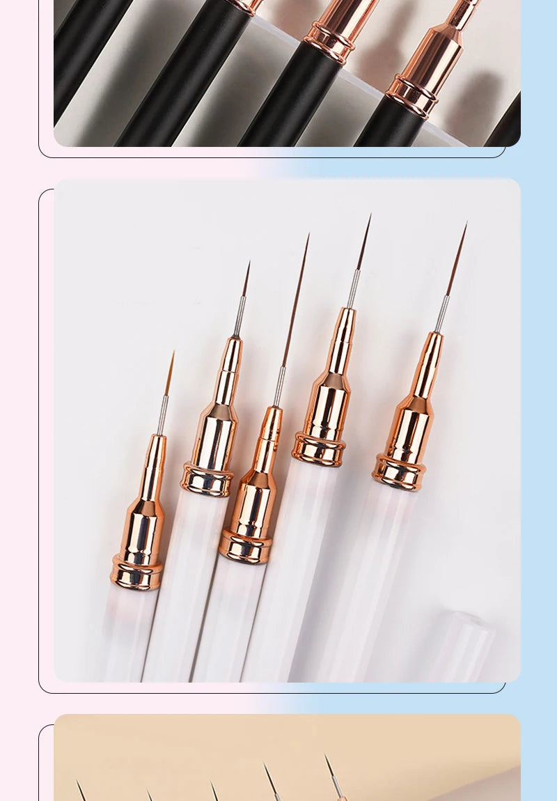 Strumento professionale Nail Art Liner Brush Set 5pcs