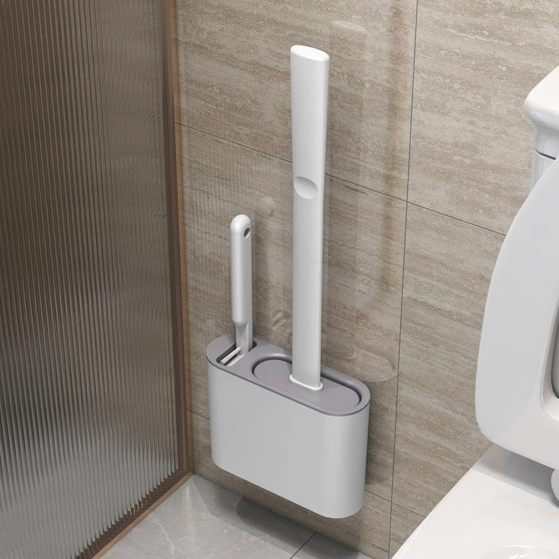 Spazzola da toilette sospesa a parete con supporto