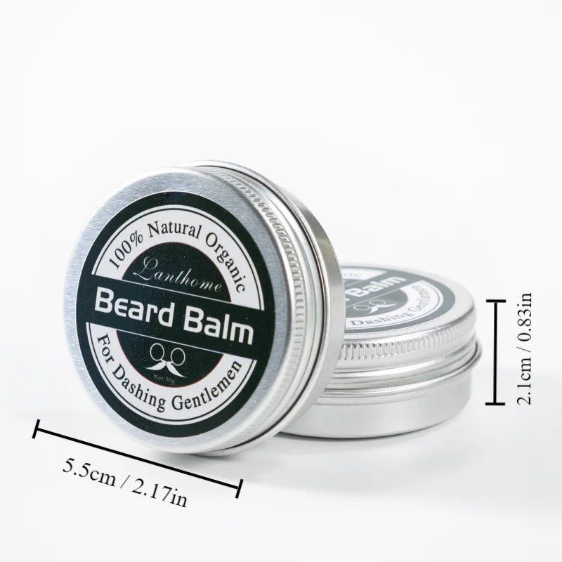Balsamo naturale per barba Cera per la crescita della barba Olio per gli uomini Idratante Lisciante Barba Styling Professional