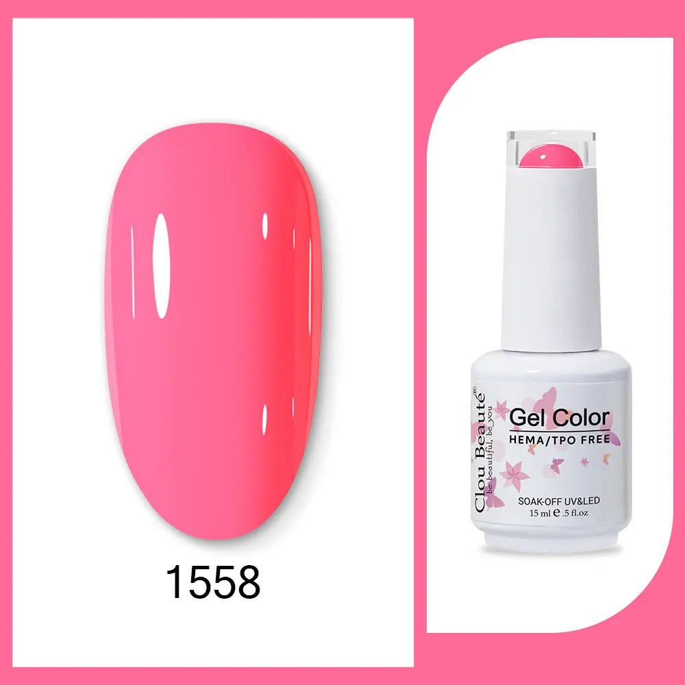 CLOU BEAUTÈ  15/10ml Semipermanente Gel Smalto Unghie 400 colori disponibili