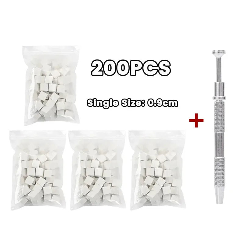 Mini spugna quadrata per nail art con 4 artigli + Set di afferratore in Multiuso vari set 50/100/150/200pz