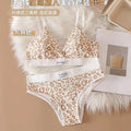 Set di biancheria intima da donna con stampa leopardata