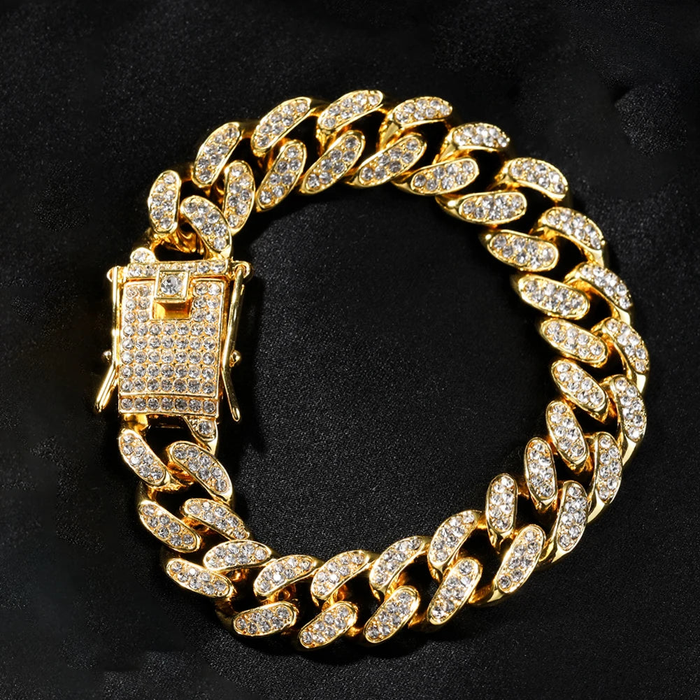 Bracciale a catena a maglie cubane