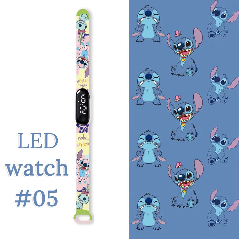 Stitch Orologi per bambini Bracciale sportivo impermeabile LED Touch digitale