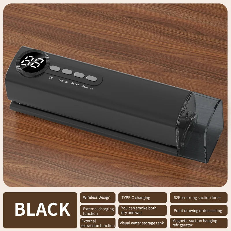 Sigillante sottovuoto wireless portatile multifunzionale potente aspirazione Macchina automatica per sigillare il cibo Sigillante per sacchetti per alimenti ricaricabile USB
