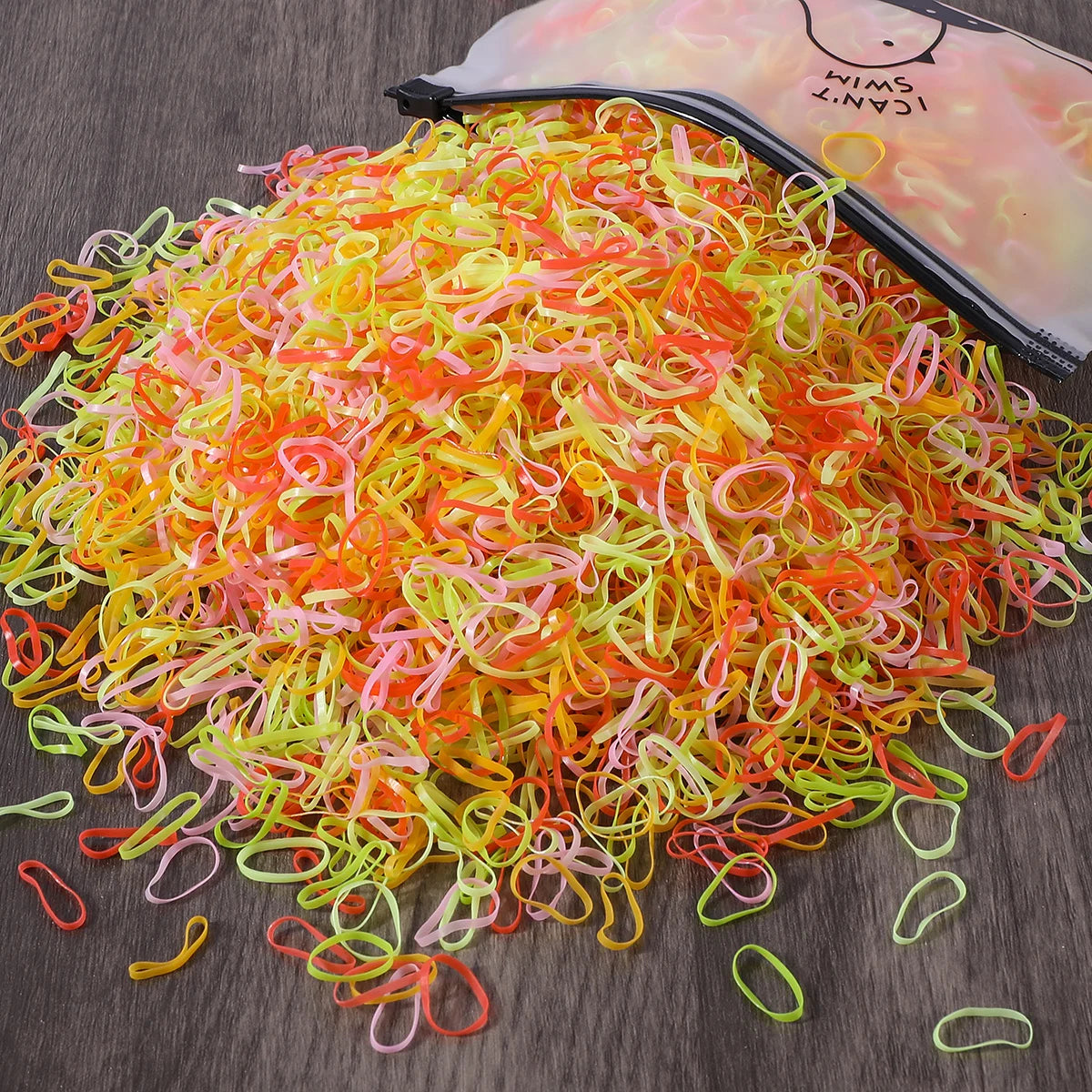 1000/2000Pcs mini elastici diversi colori