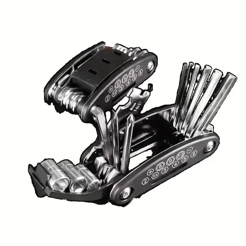 Set di chiavi a bussola 16 in 1, testa rotante antiscivolo. Acciaio inossidabile resistente per riparazioni domestiche e auto. Strumento facile e universale.