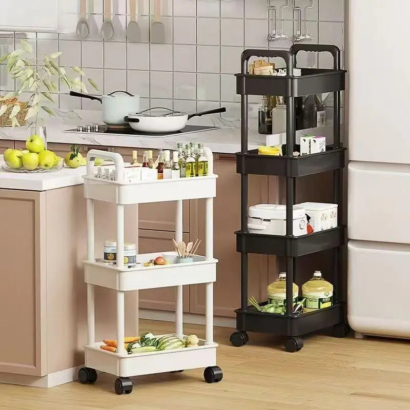 Scaffale da cucina a 5 strati, carrello mobile, scaffale multistrato da pavimento
