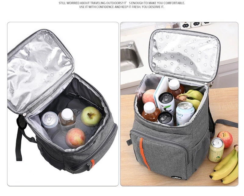 18L Borsa per il pranzo termica portatile per alimenti Resistente impermeabile Cooler Custodia isolata per il  ghiaccio