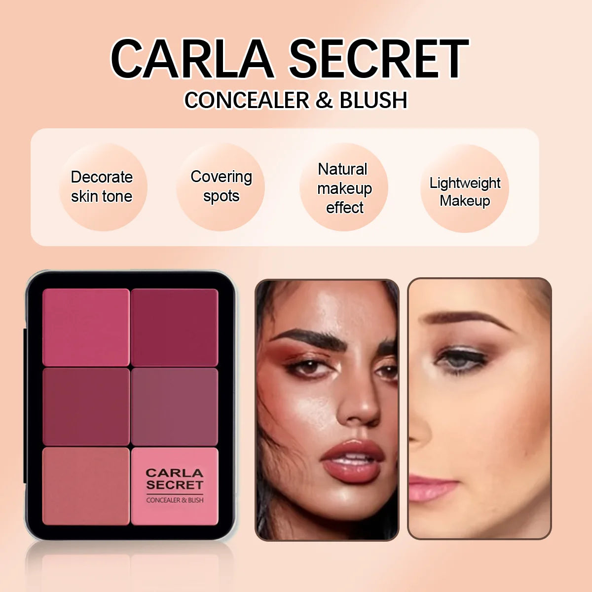 Correttore a 12 colori e tavolozza di fard Matte e highlight contour makeup palette rouge