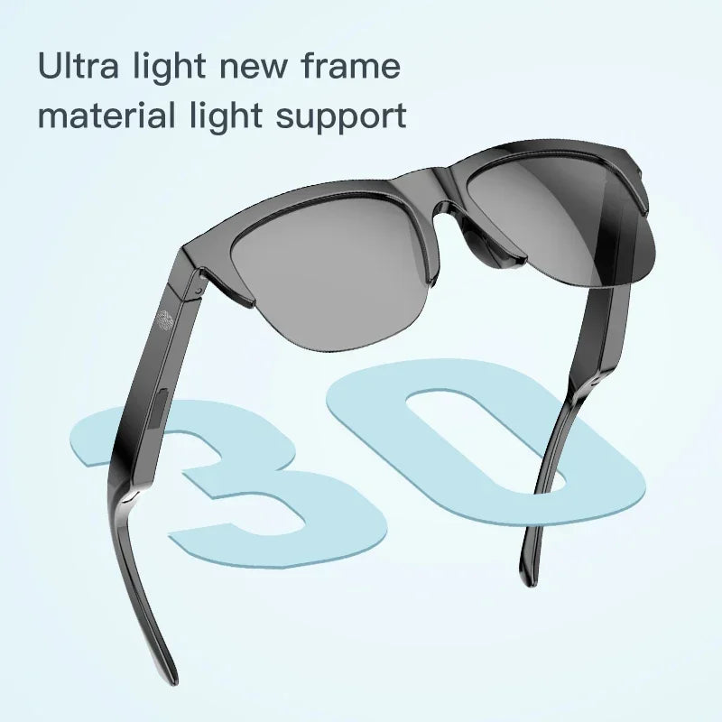 Nuovi occhiali da sole Smart Bluetooth V5.3 Occhiali da vista Cuffie sportive all’aperto HIFI Tecnologia  Anti-touch UV per uomini e donne