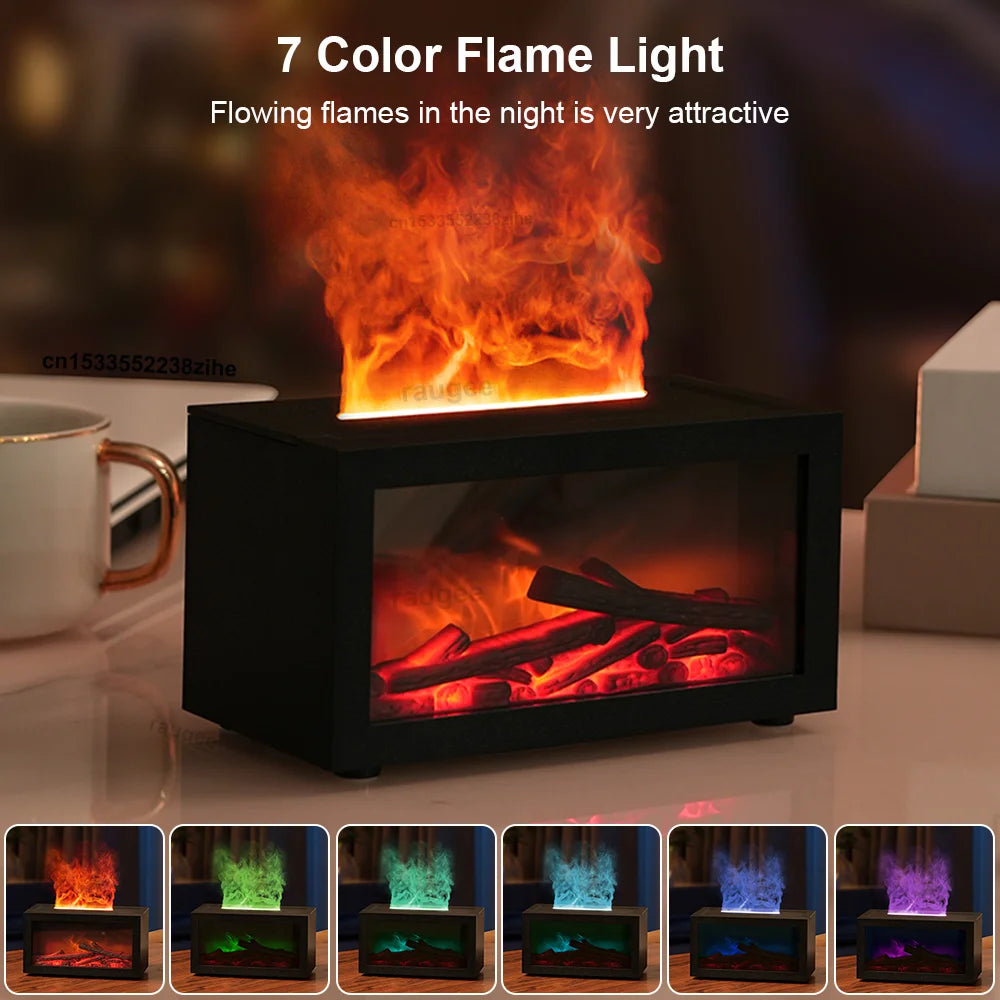 Umidificatore di aromi d’aria Diffusore di olio essenziale LED Night camino