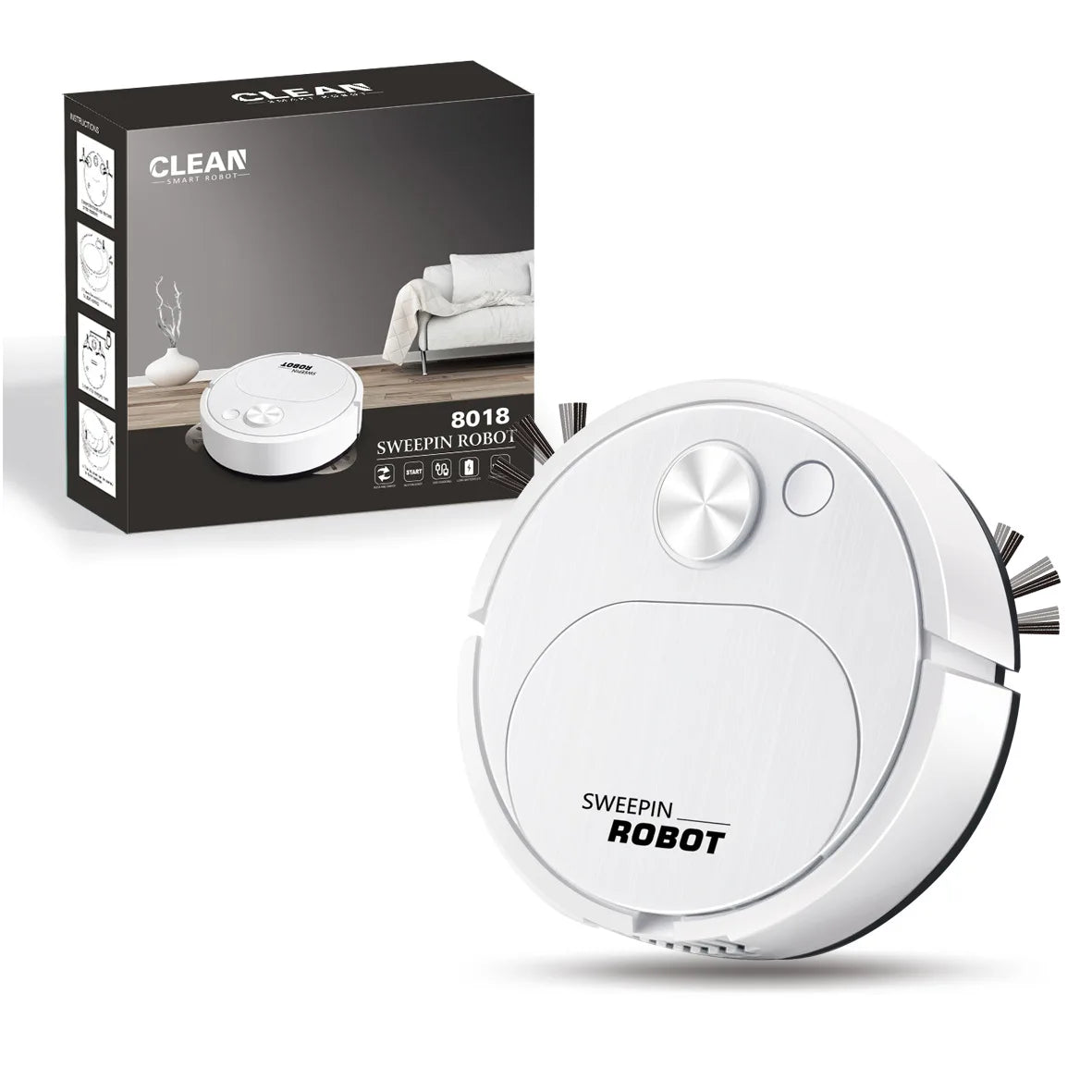 Robot Aspirapolvere Mop 3 In 1 Smart Wireless 1500Pa