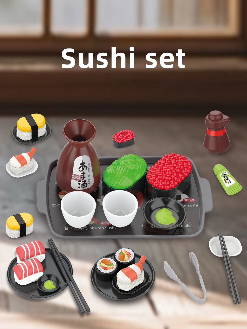 Giocattoli per bambini: gioco di finzione, barbecue, fast food, pizza, sushi, tè pomeridiano, dessert, cibo da cucina, set di giocattoli