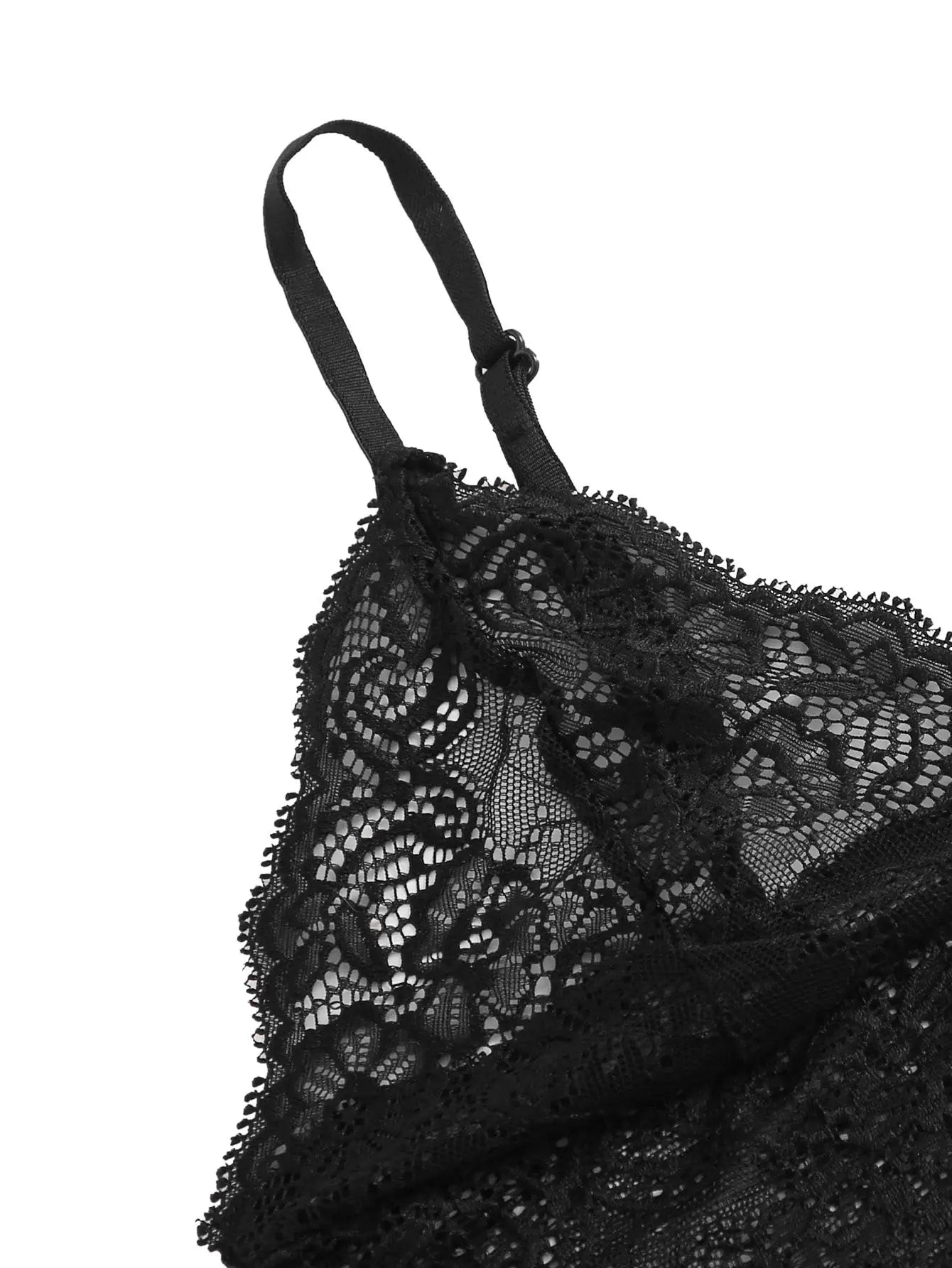 Set di pigiama in pizzo sexy da donna 2 pezzi Top