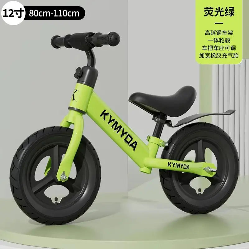 Bicicletta per bambini da 12 pollici Due in uno Senza pedali Sedile regolabile Telaio in acciaio per bambini da 1 a 6 anni Guida all’aperto