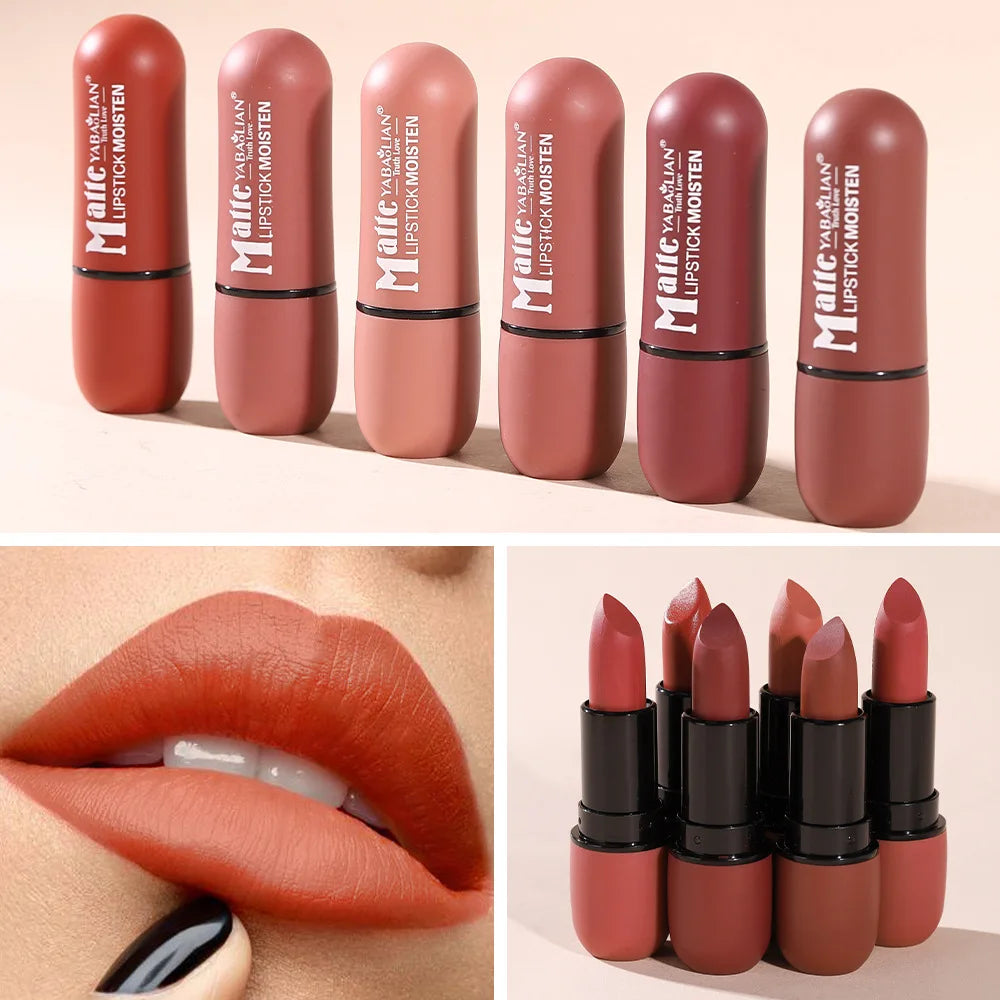 Rossetto opaco a 6 colori