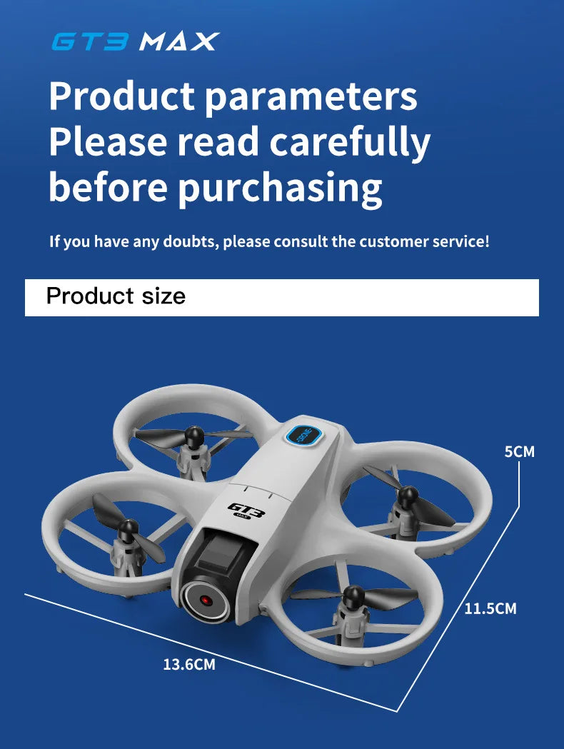 New GT3 MAX Drone 8K HD 4.3” Telecomando Modalita 360° Flip Quadcopter 2 modelli