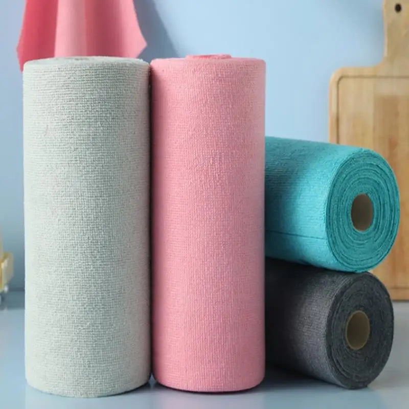 1 Roll/20pcs Asciugamani per la pulizia in microfibra Asciugamani riutilizzabili per cucina Super assorbenti