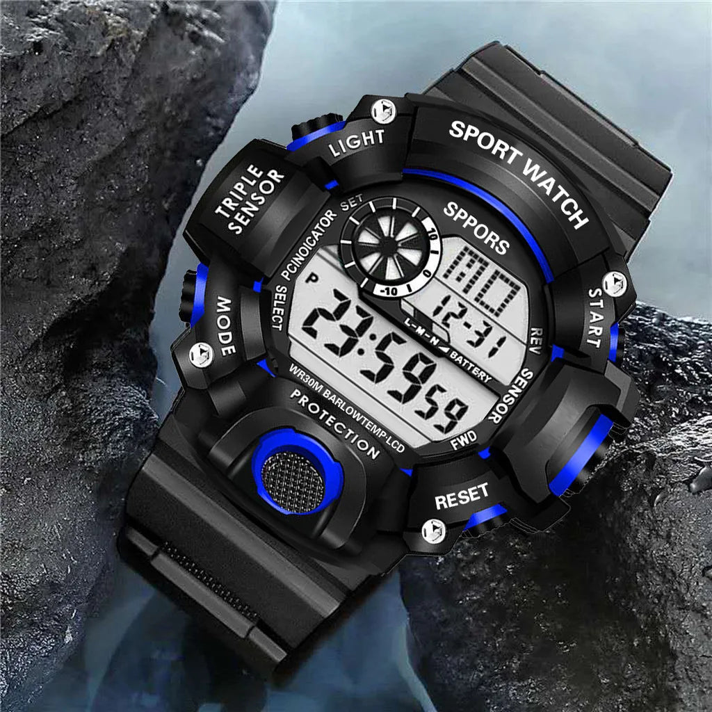 Orologio da uomo Multifunzionale Impermeabile Allarme luminoso