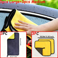 6 pezzi di panni per la pulizia in microfibra, asciugamani per l’asciugatura per auto ultra assorbenti, panni per auto, casa, pulizia delle finestre, riutilizzabili e lavabili