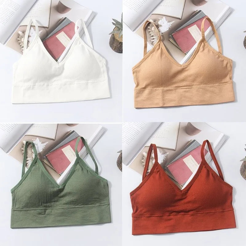 Set di 4 Pz Reggiseno senza cuciture, in cotone