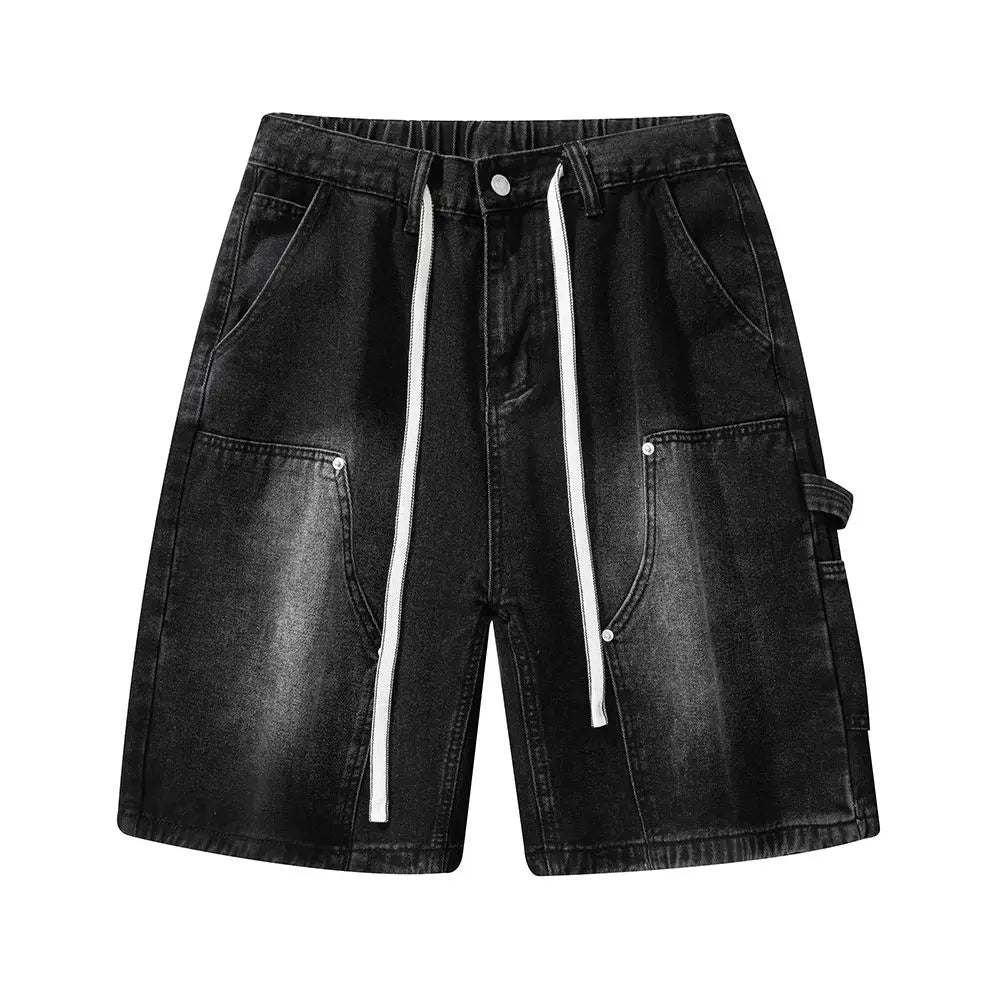 Pantaloncini di jeans da uomo larghi estivi Vintage Hip-hop Cargo Y2K