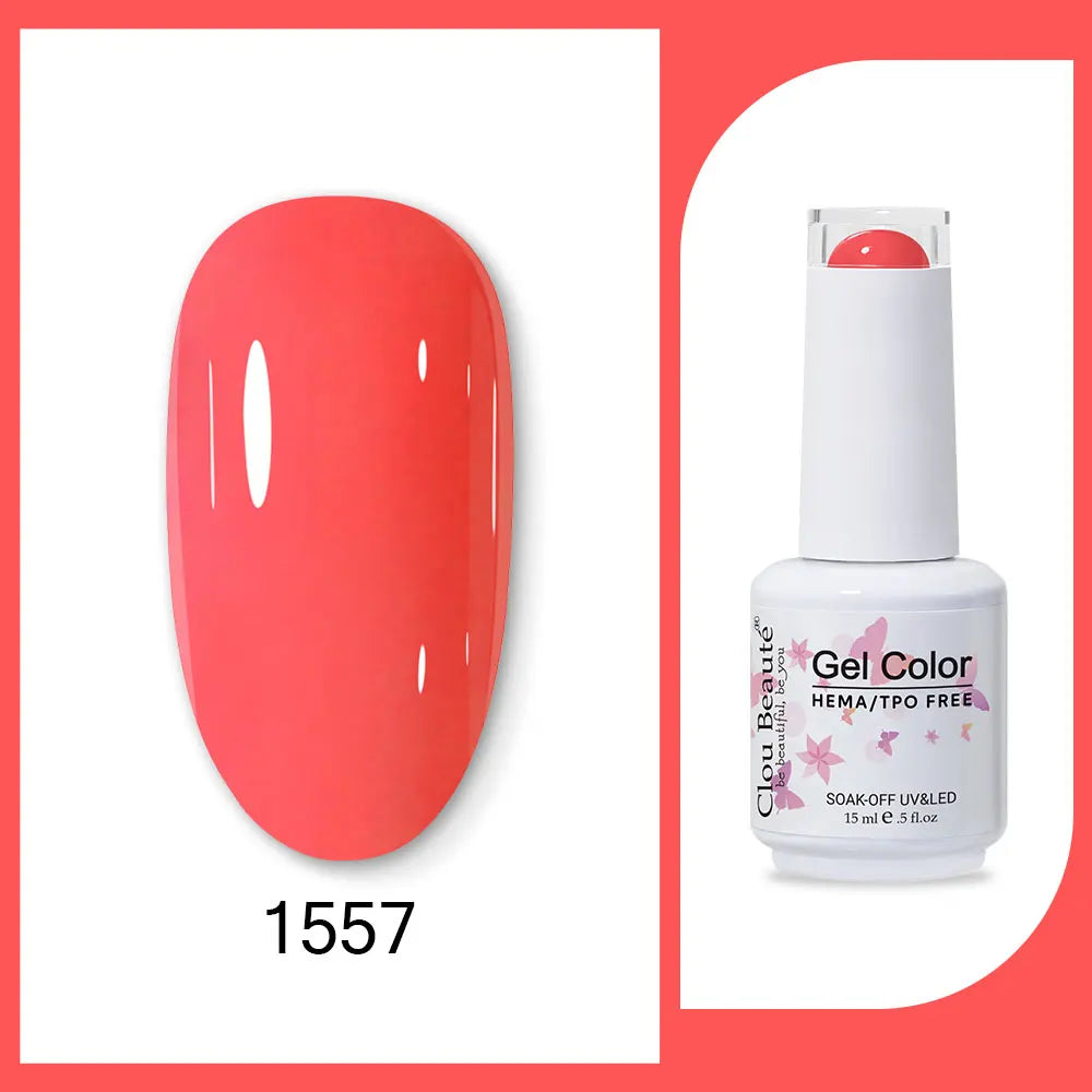 CLOU BEAUTÈ  15/10ml Semipermanente Gel Smalto Unghie 400 colori disponibili