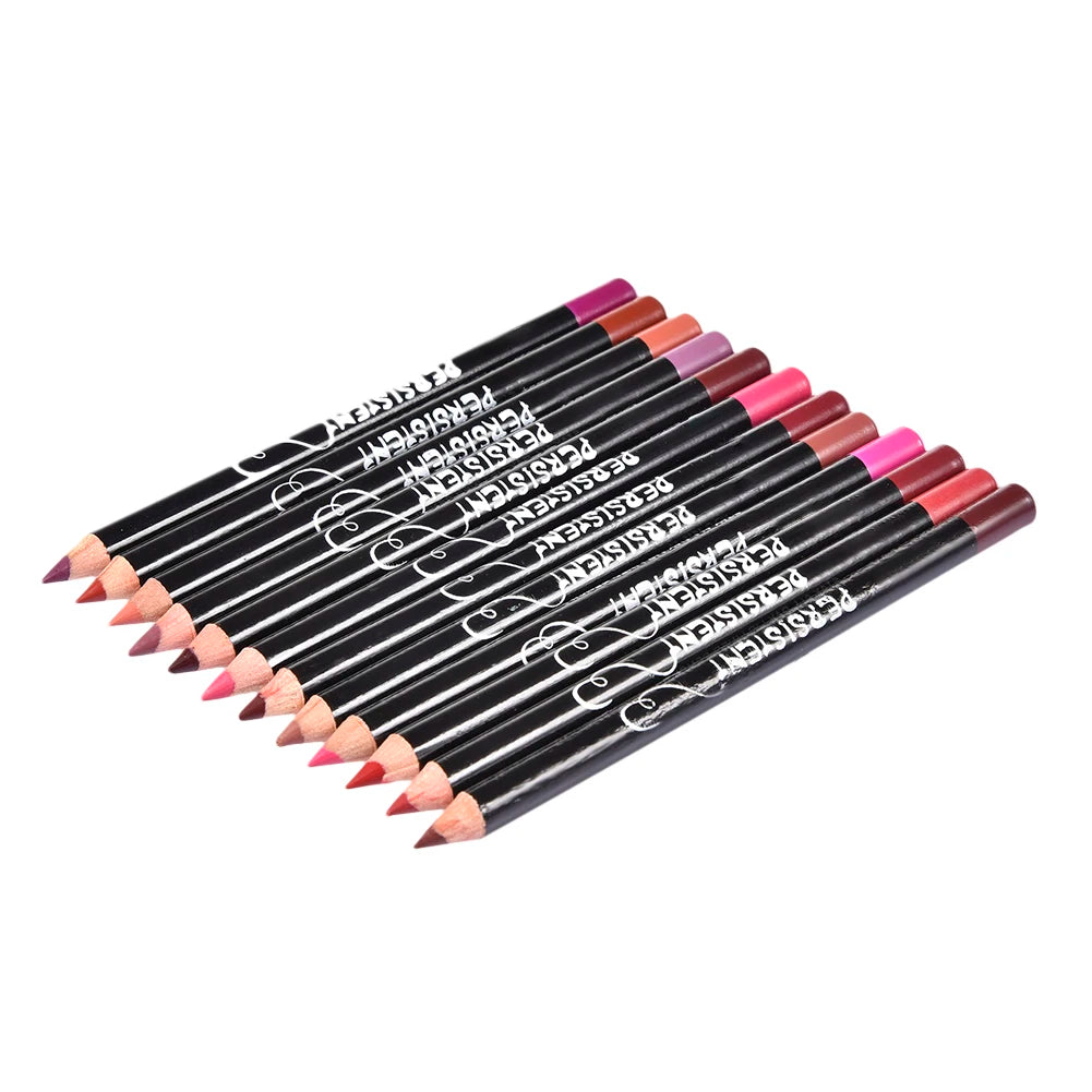 Set 12 pezzi Lipliner Matita Professionale si Lunga Durata Impermeabile