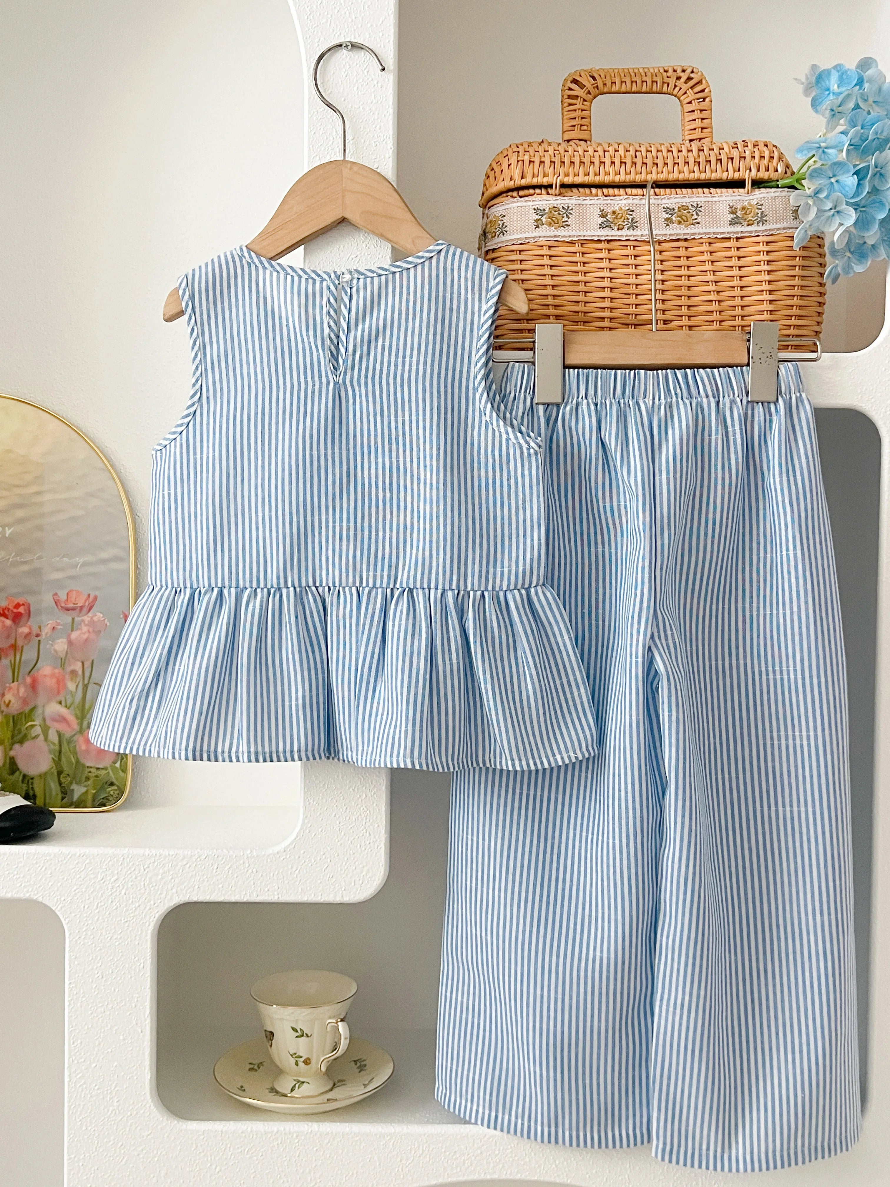 Top+Pantaloni Set di due pezzi Set di abbigliamento per bambini 3-7 Anni
