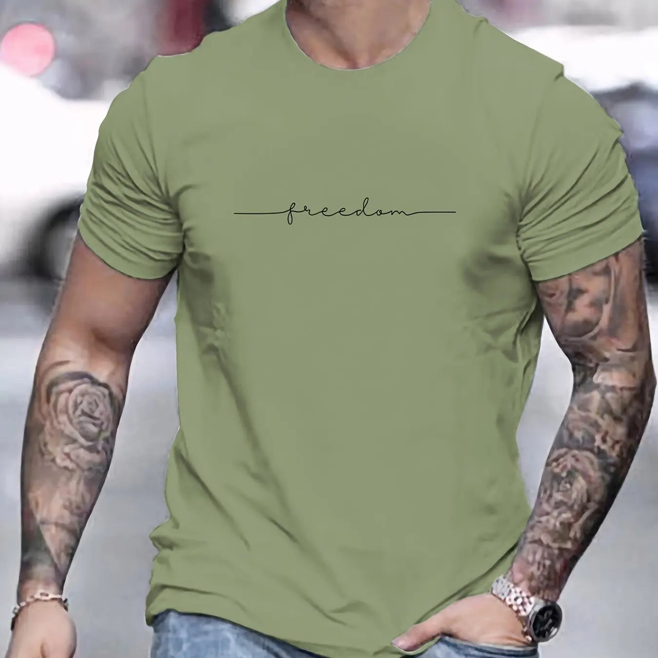 T-shirt uomo 100% cotone Freedom