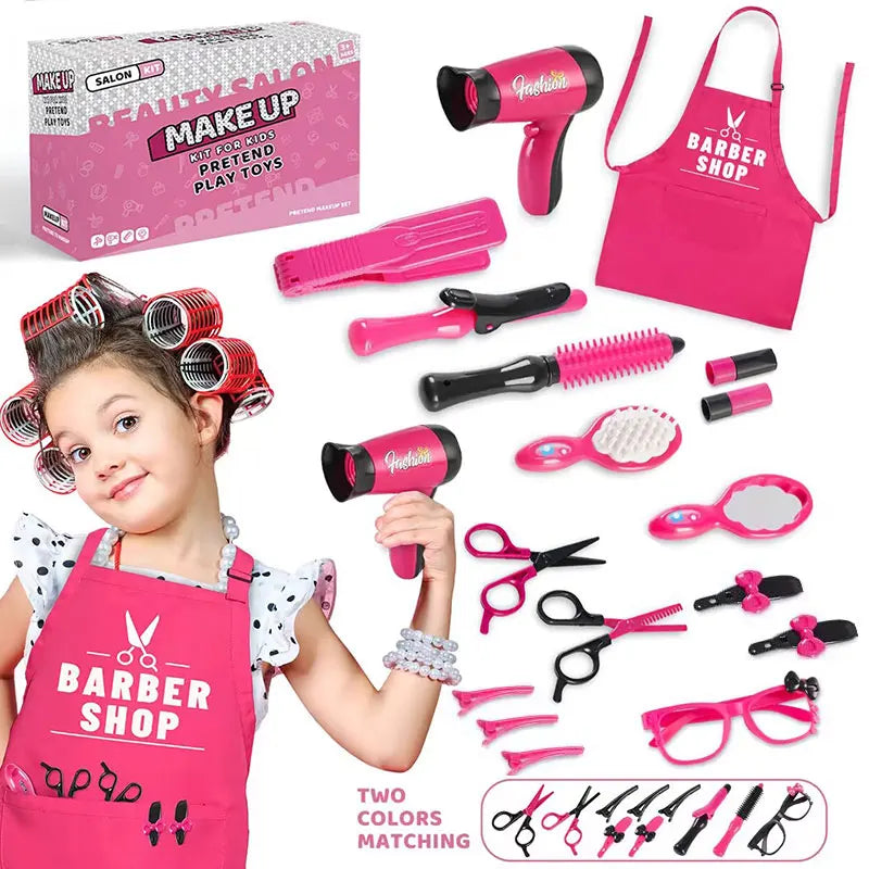 Girls Beauty Salon Set kit trucco per bambini finto parrucchiere