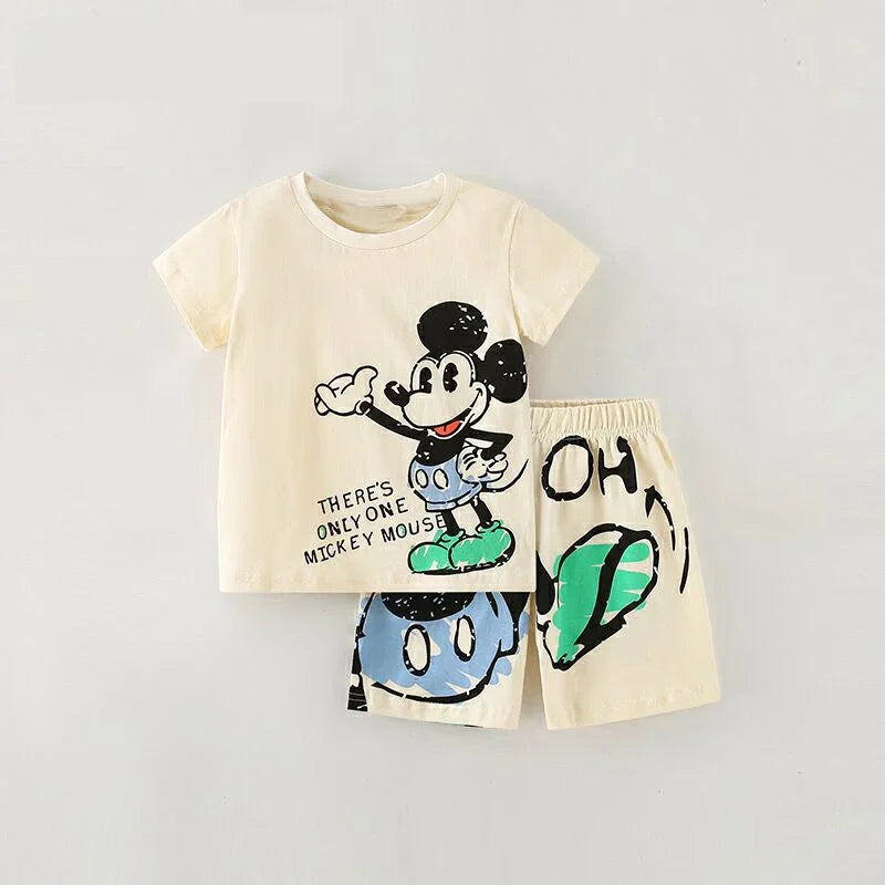 2 Pezzi/Set Tute Bambino Estate Manica Corta 1-4 Anni