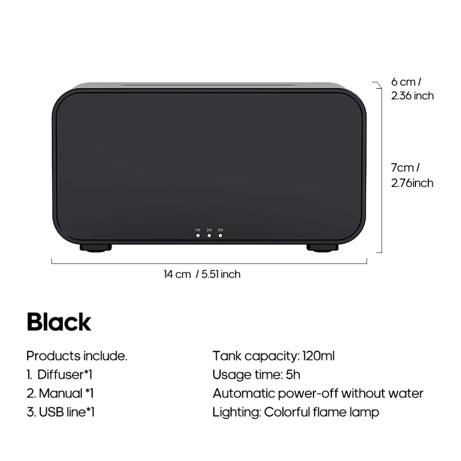 Fiamma colorata Umidificatore d’aria temporizzazione Ultrasonic Cool