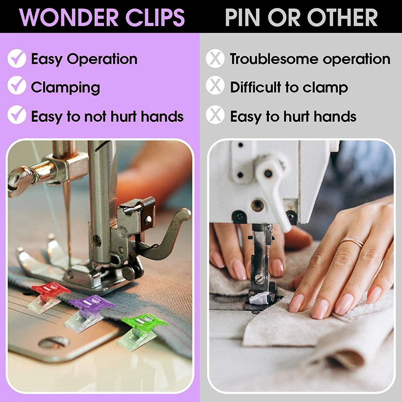 50PCS Clip da cucito Clip colorate Artigianato in plastica multiuso uncinetto