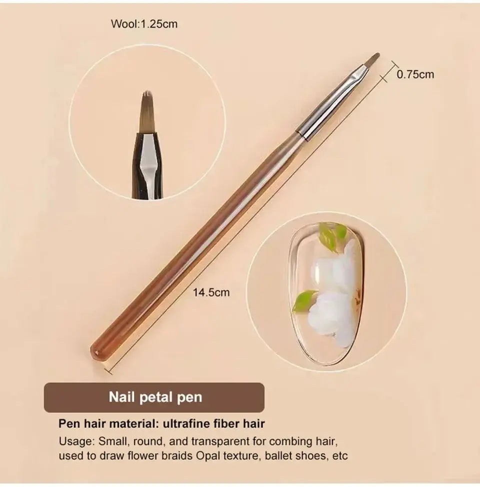 Pennello per Nail Gel Nail 9pz