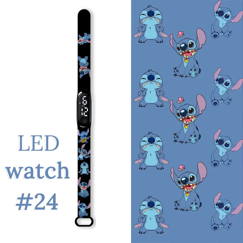 Stitch Orologi per bambini Bracciale sportivo impermeabile LED Touch digitale