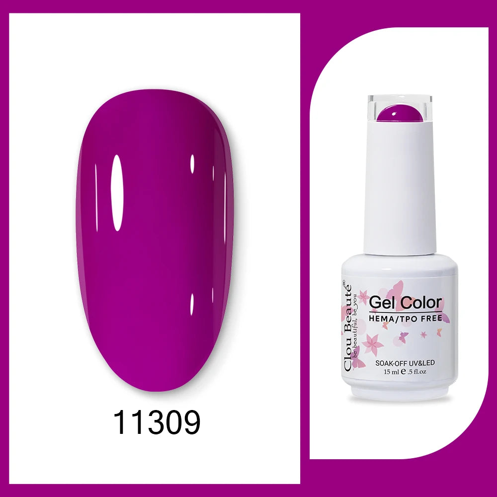 CLOU BEAUTÈ  15/10ml Semipermanente Gel Smalto Unghie 400 colori disponibili