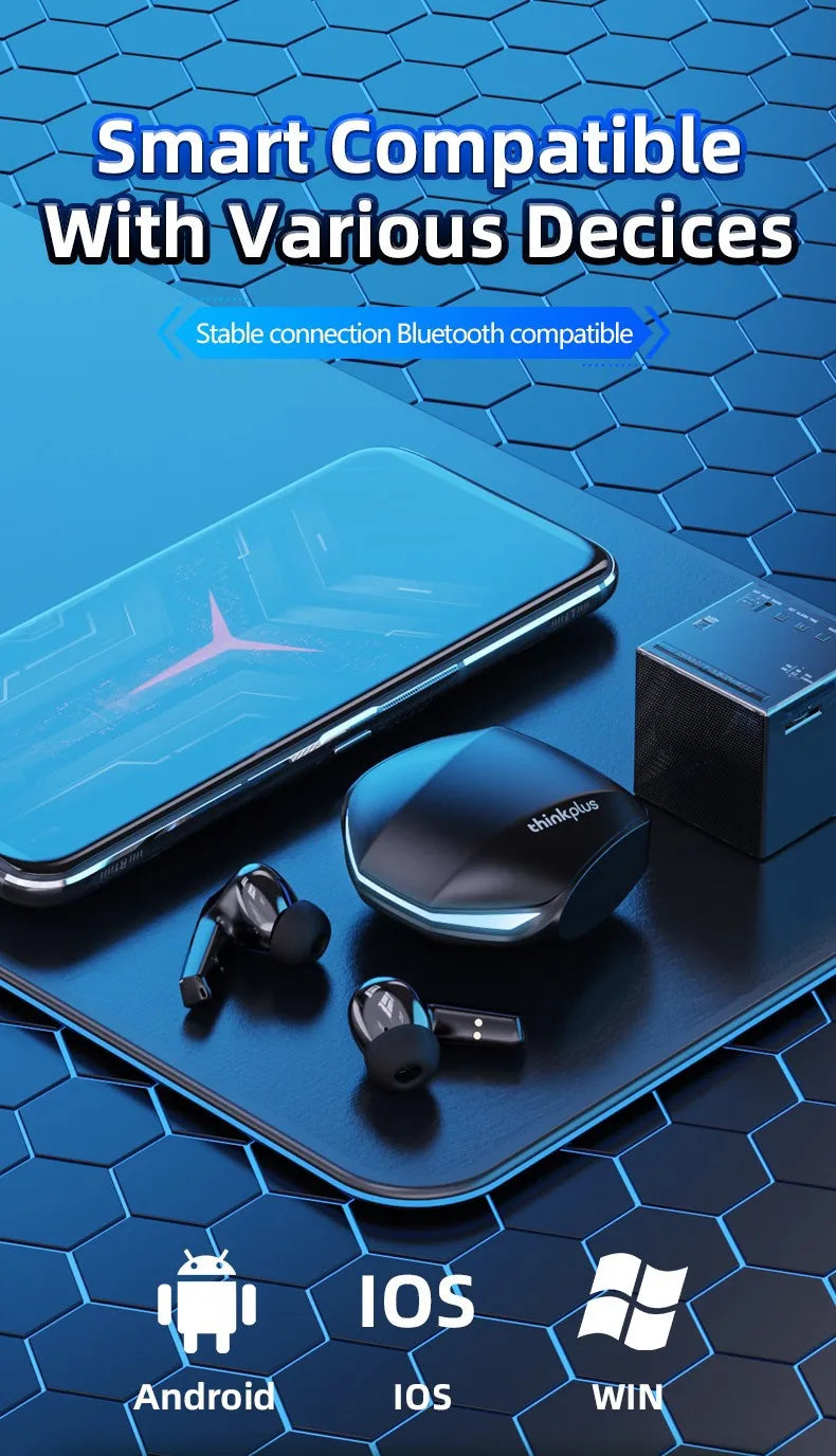 Lenovo GM2 Pro Cuffie Wireless Touch Control Auricolari Bluetooth Riduzione del rumore HiFi