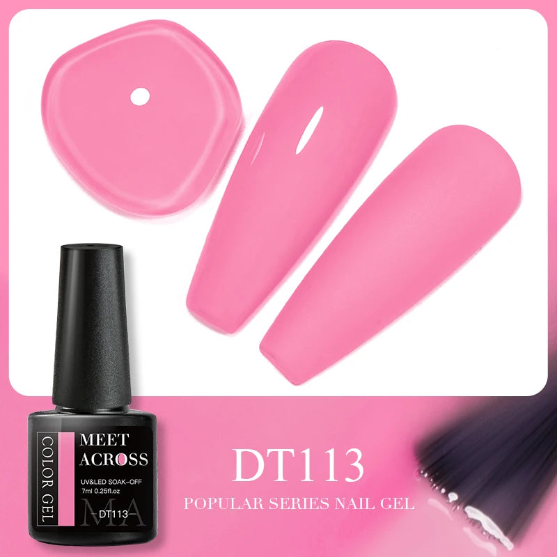 MEET ACROSS 5ml Gel Smalto per unghie Nail Art Top Gel tutti i colori